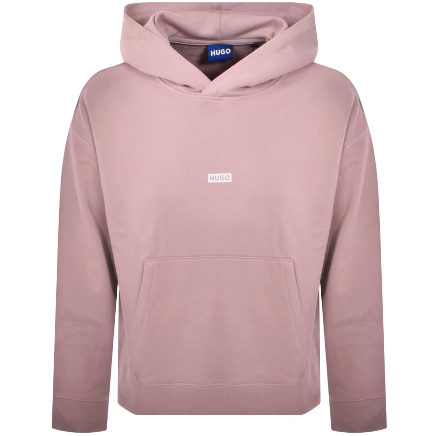 Image number 2 for HUGO Blue Nazardo Hoodie Pink