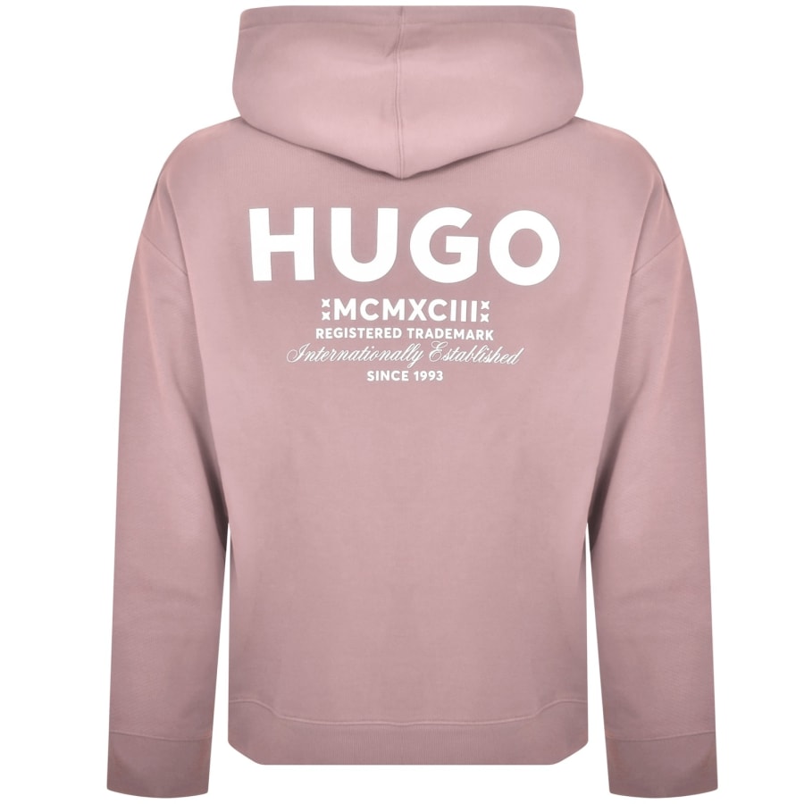 Image number 5 for HUGO Blue Nazardo Hoodie Pink