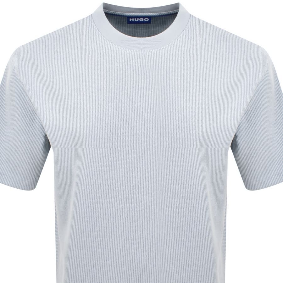 Image number 3 for HUGO Blue Nuwaffle T Shirt Blue