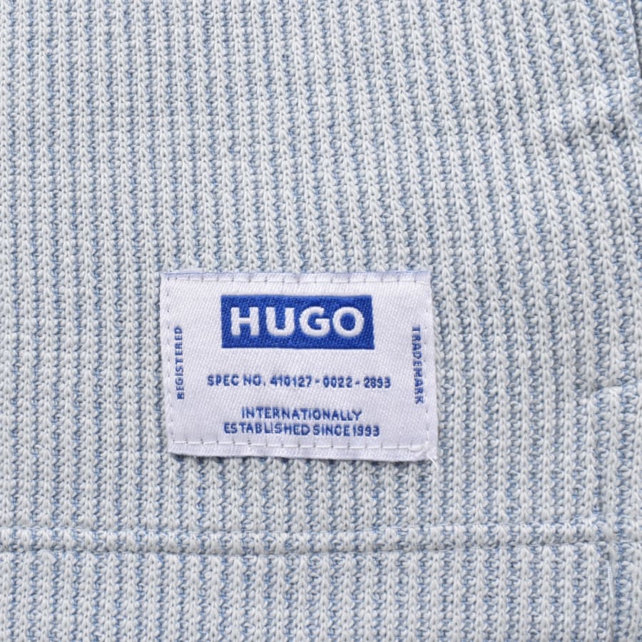 Image number 4 for HUGO Blue Nuwaffle T Shirt Blue