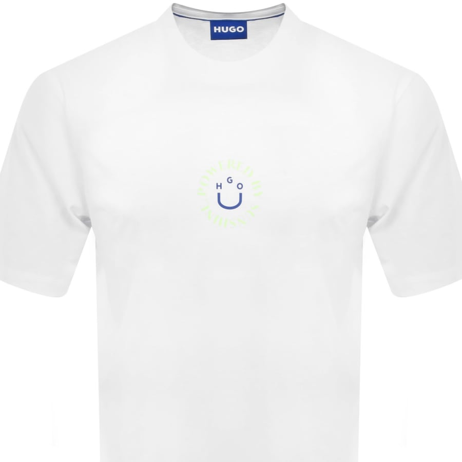 Image number 3 for HUGO Blue Napoka T Shirt White