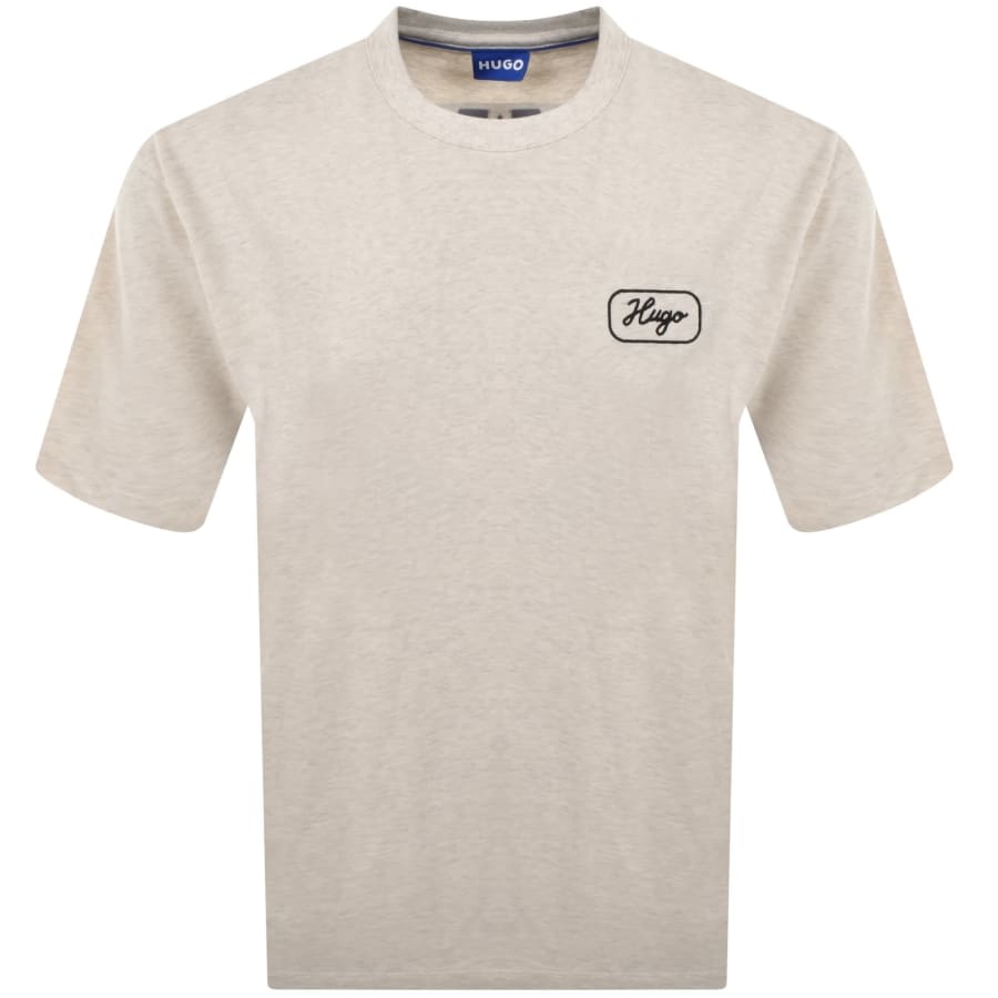 Image number 2 for HUGO Blue Nampie T Shirt Beige