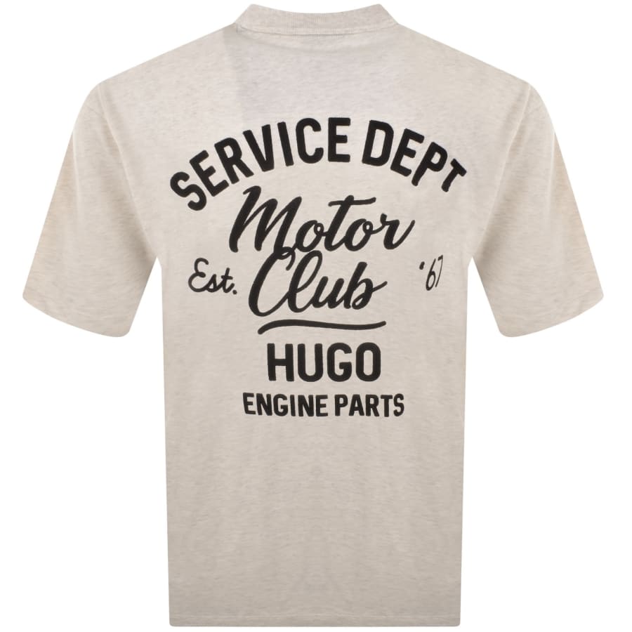Image number 5 for HUGO Blue Nampie T Shirt Beige