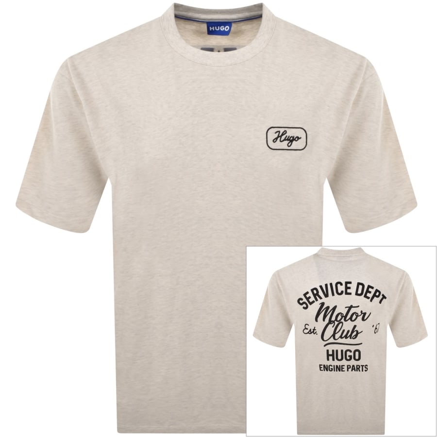 Image number 1 for HUGO Blue Nampie T Shirt Beige