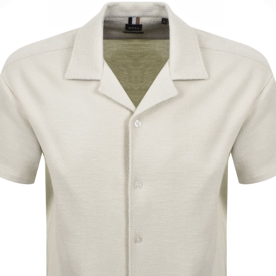 Image number 2 for BOSS Lars Short Sleeve Shirt Beige