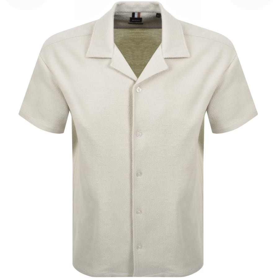 Image number 1 for BOSS Lars Short Sleeve Shirt Beige