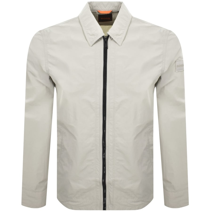 Image number 2 for BOSS Leejay 1 Overshirt Beige