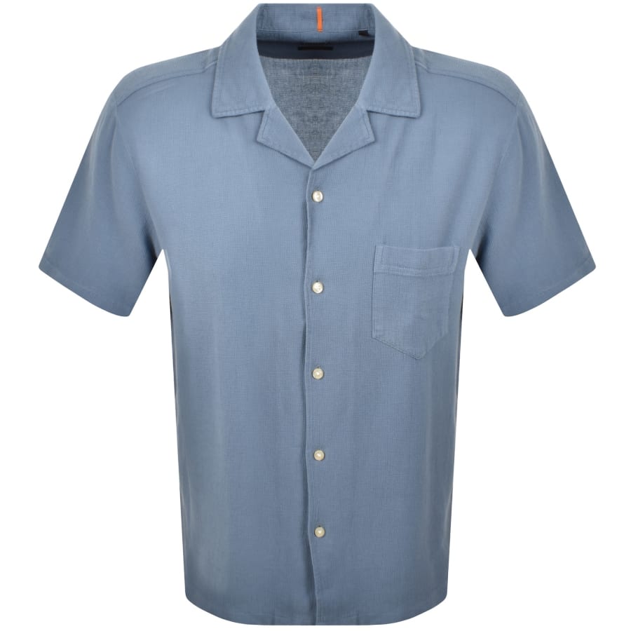 Image number 1 for BOSS Rayer M Short Sleeve Shirt Blue