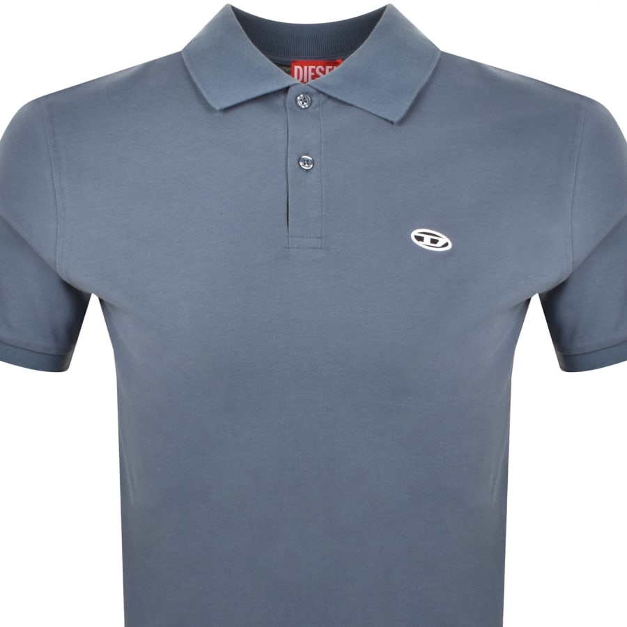 Image number 2 for Diesel Rejust D Oval Polo T Shirt Blue