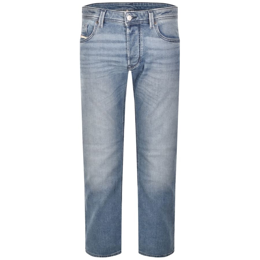 Image number 2 for Diesel Larkee Light Wash Regular Fit Jeans Blue