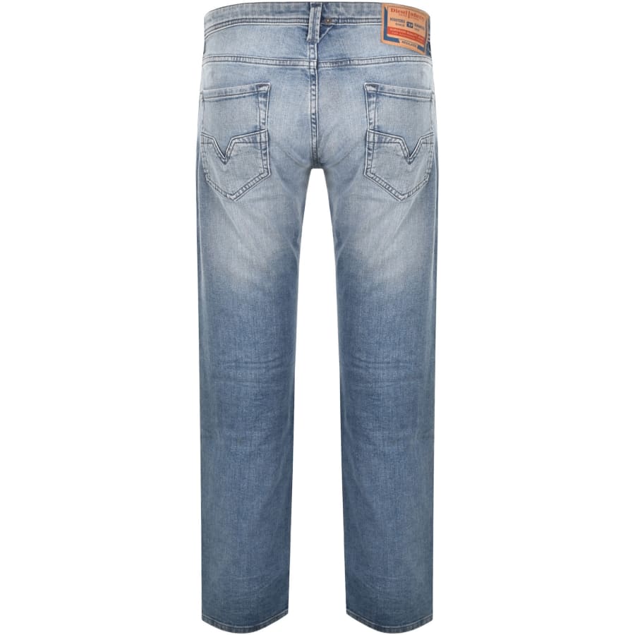 Image number 3 for Diesel Larkee Light Wash Regular Fit Jeans Blue