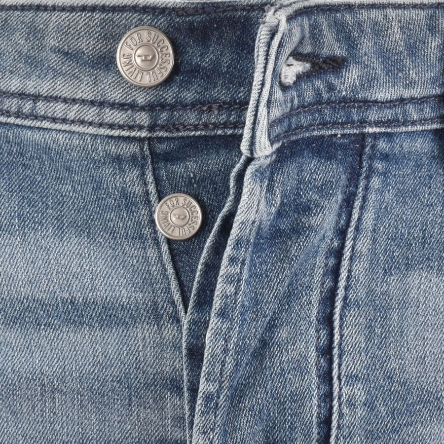 Image number 5 for Diesel Larkee Light Wash Regular Fit Jeans Blue