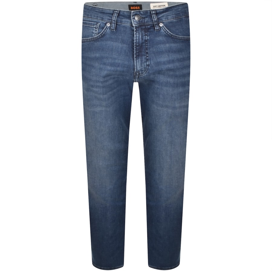 Image number 2 for BOSS Re Maine Regular Fit Dark Wash Jeans Blue