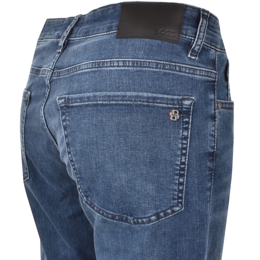 Image number 4 for BOSS Re Maine Regular Fit Dark Wash Jeans Blue