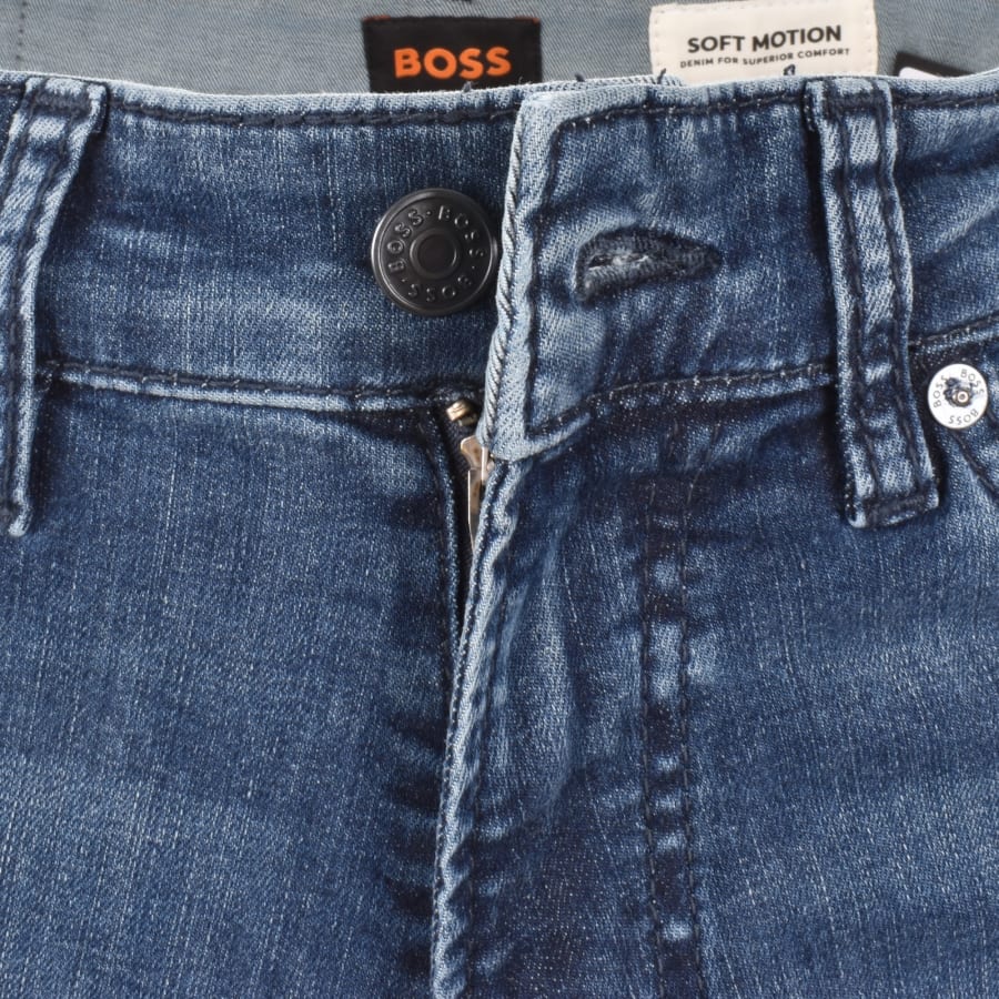 Image number 5 for BOSS Re Maine Regular Fit Dark Wash Jeans Blue