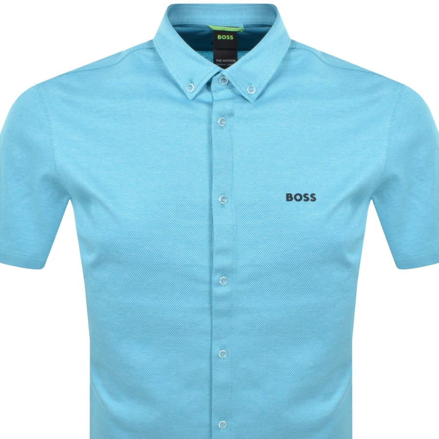Image number 2 for BOSS B Motion Short Sleeve Shirt Blue