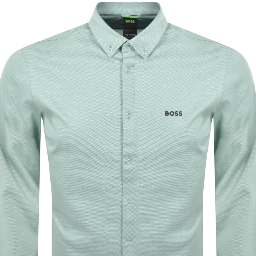 Image number 2 for BOSS Motion Long Sleeve Shirt Green