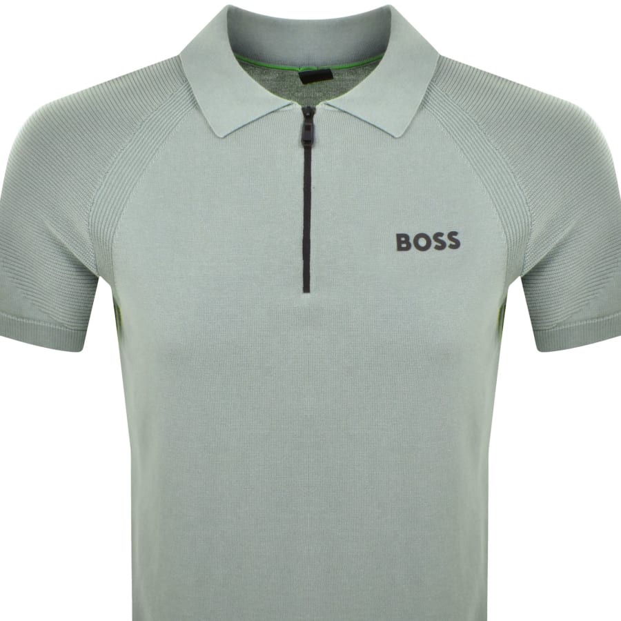 Image number 2 for BOSS Perform Max Knit Polo Green