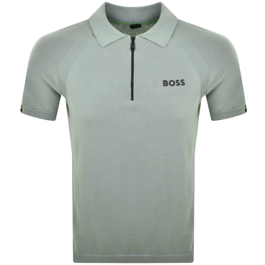 Image number 1 for BOSS Perform Max Knit Polo Green