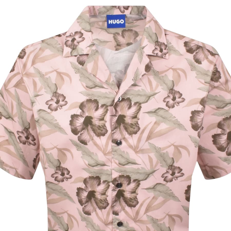 Image number 2 for HUGO Blue Eligino Relaxed Fit Shirt Pastel Pink