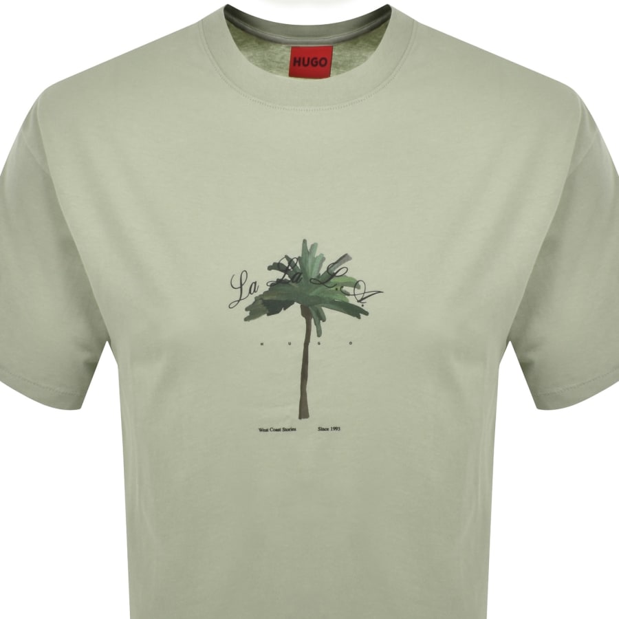 Image number 2 for HUGO Duwom T Shirt Green
