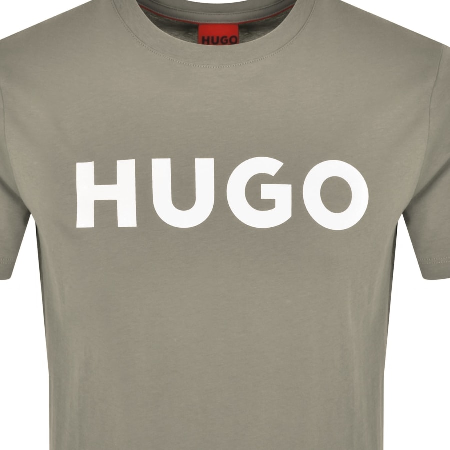 Image number 3 for HUGO Dulivio Crew Neck T Shirt Brown