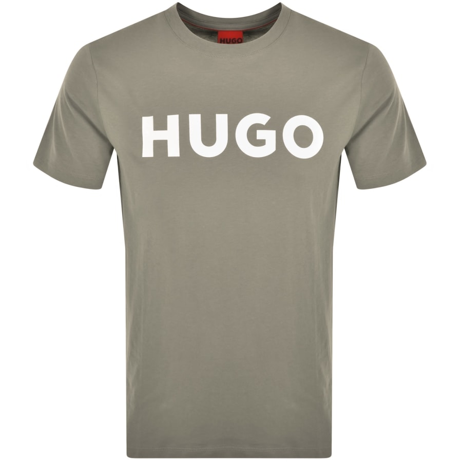 Image number 1 for HUGO Dulivio Crew Neck T Shirt Brown