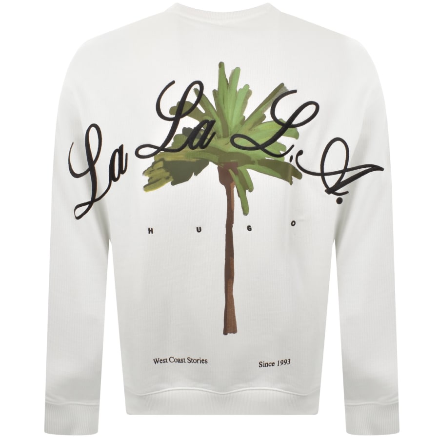 Image number 4 for HUGO Dutap Logo Artwork Sweatshirt Natural