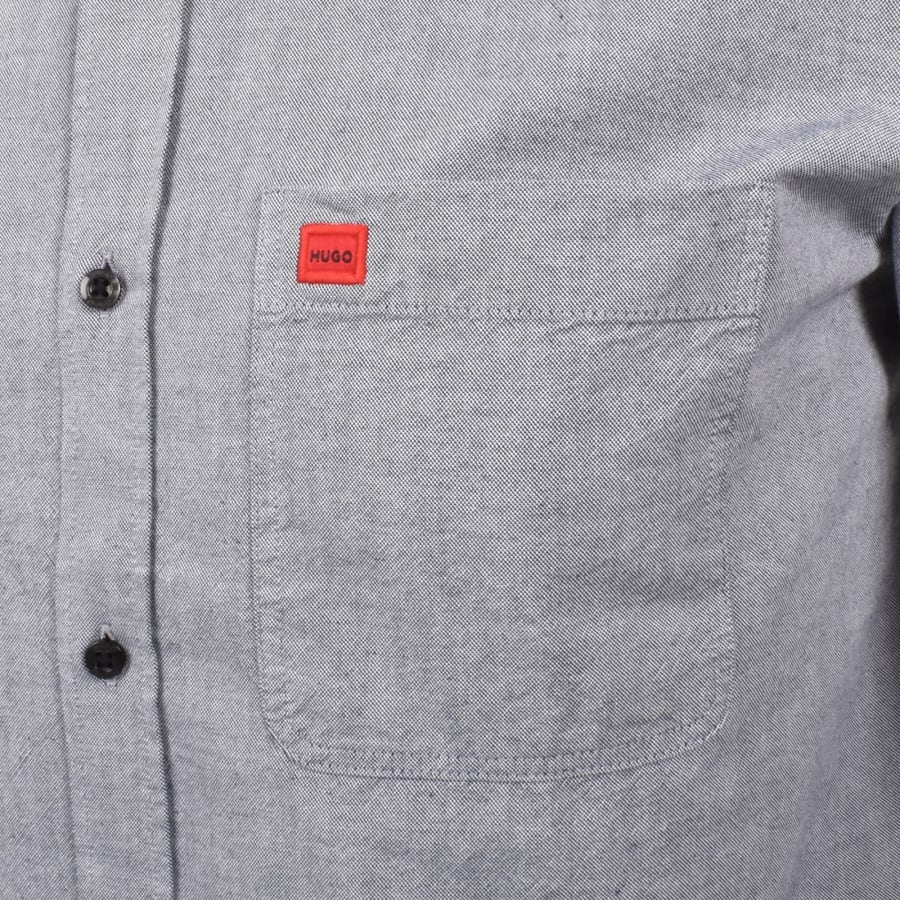 Image number 3 for HUGO Long Sleeved Evito Shirt Navy