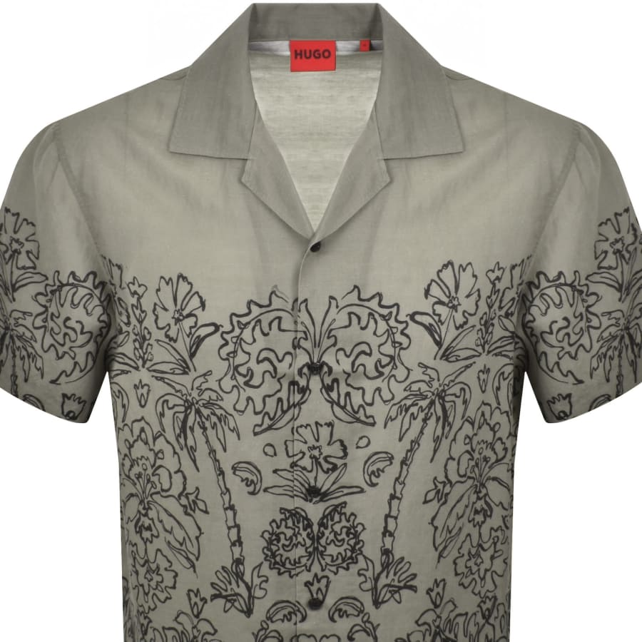 Image number 2 for HUGO Espino Short Sleeve Shirt Brown