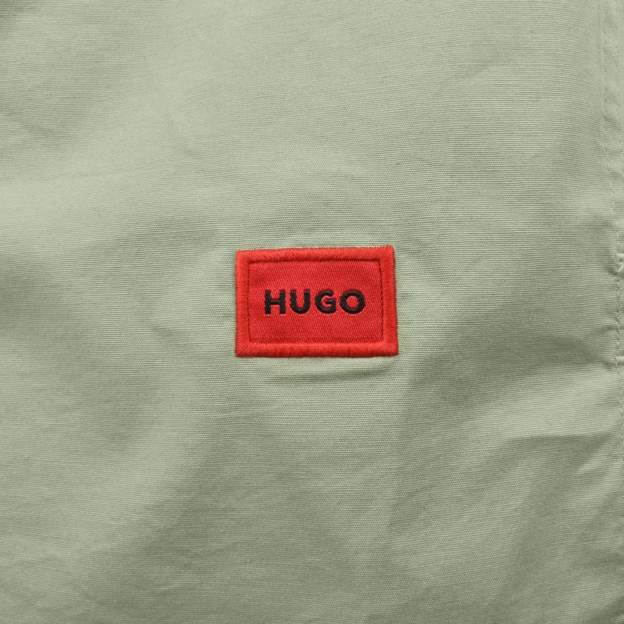 Image number 4 for HUGO Short Sleeved Ebor Shirt Green
