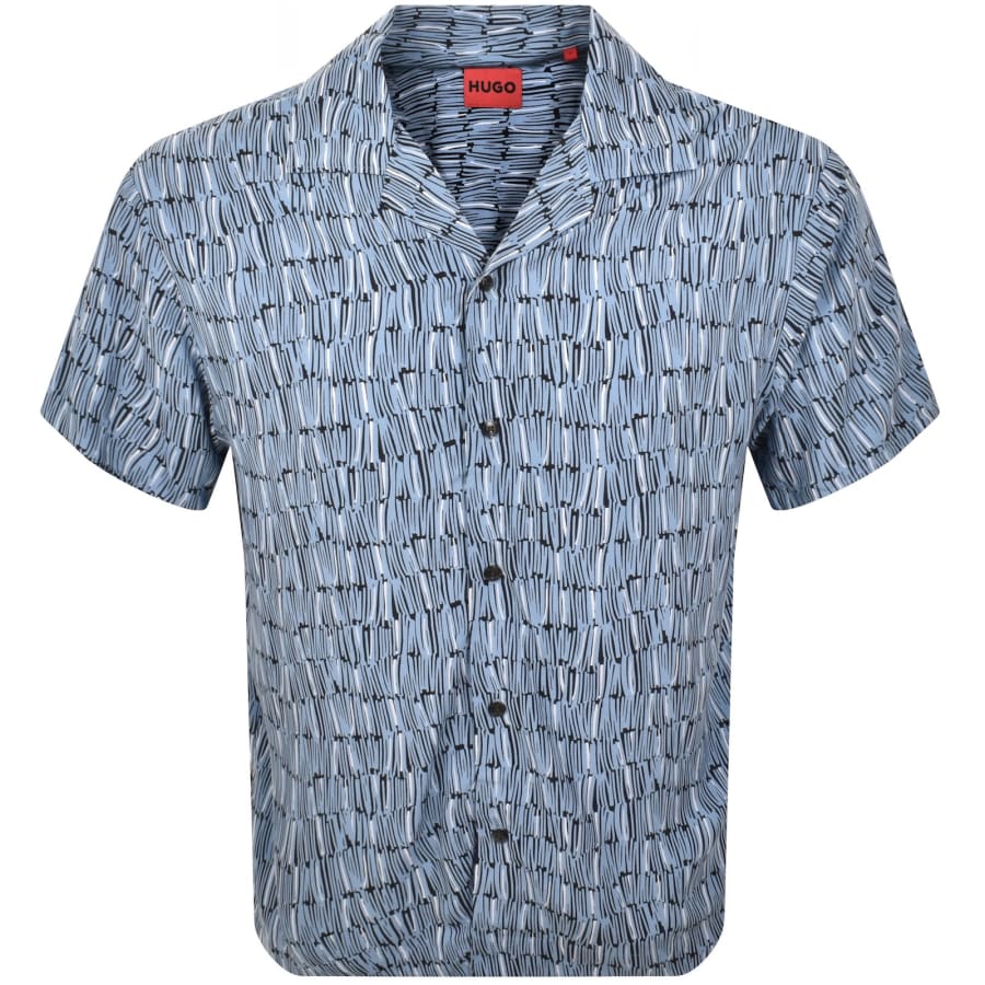 Image number 1 for HUGO Espino Short Sleeve Shirt Blue