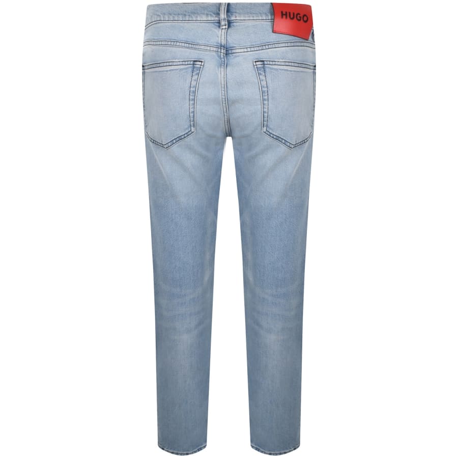 Image number 3 for HUGO 708 Slim Fit Jeans Light Wash Blue