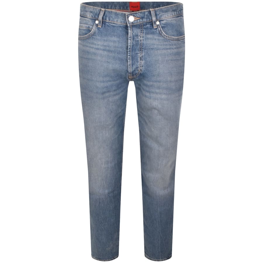 Image number 2 for HUGO 634 Tapered Fit Jeans Mid Wash Blue