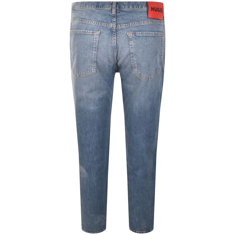 Image number 3 for HUGO 634 Tapered Fit Jeans Mid Wash Blue