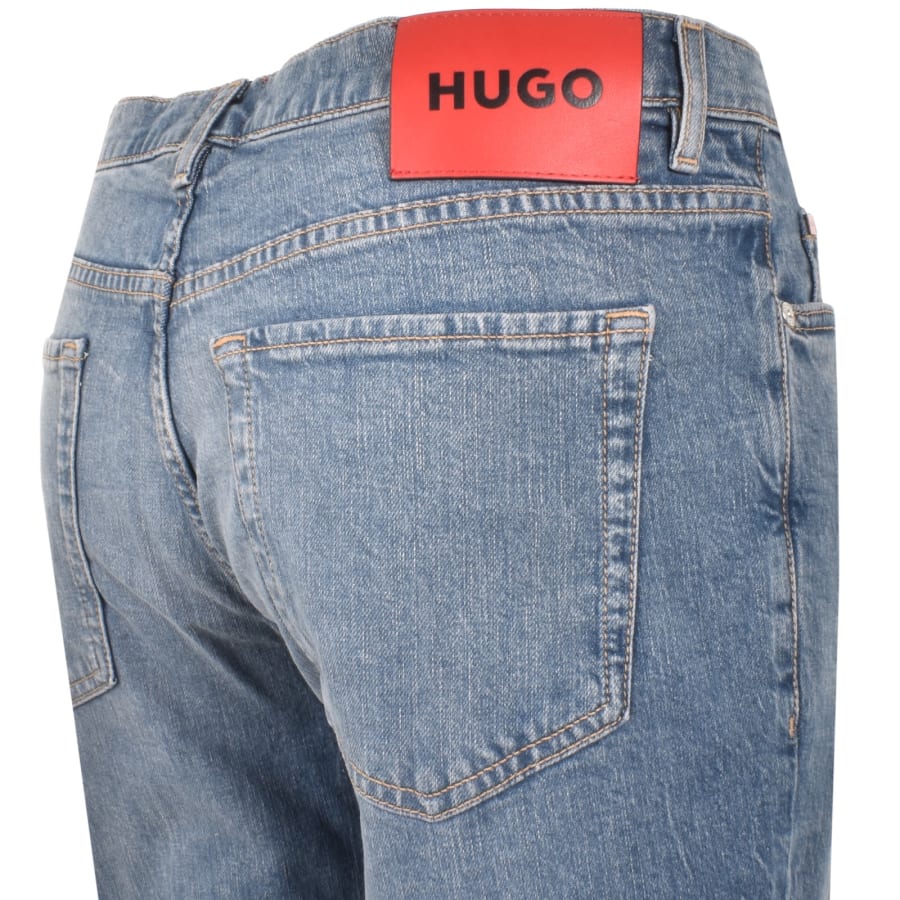 Image number 4 for HUGO 634 Tapered Fit Jeans Mid Wash Blue