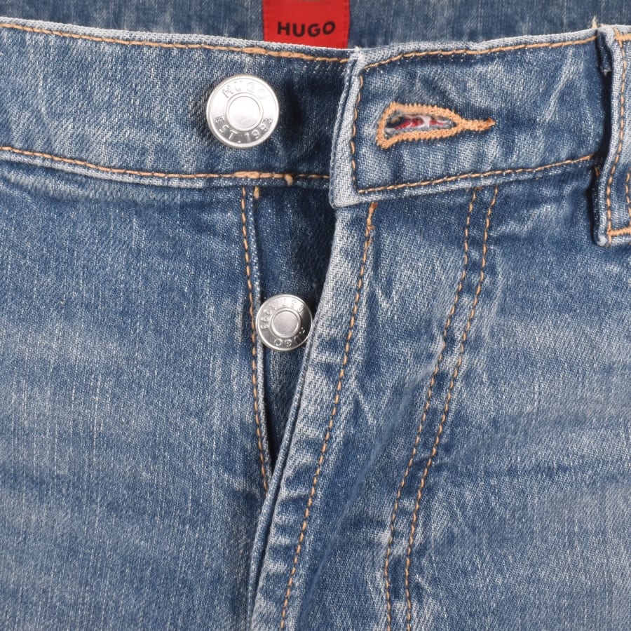 Image number 5 for HUGO 634 Tapered Fit Jeans Mid Wash Blue