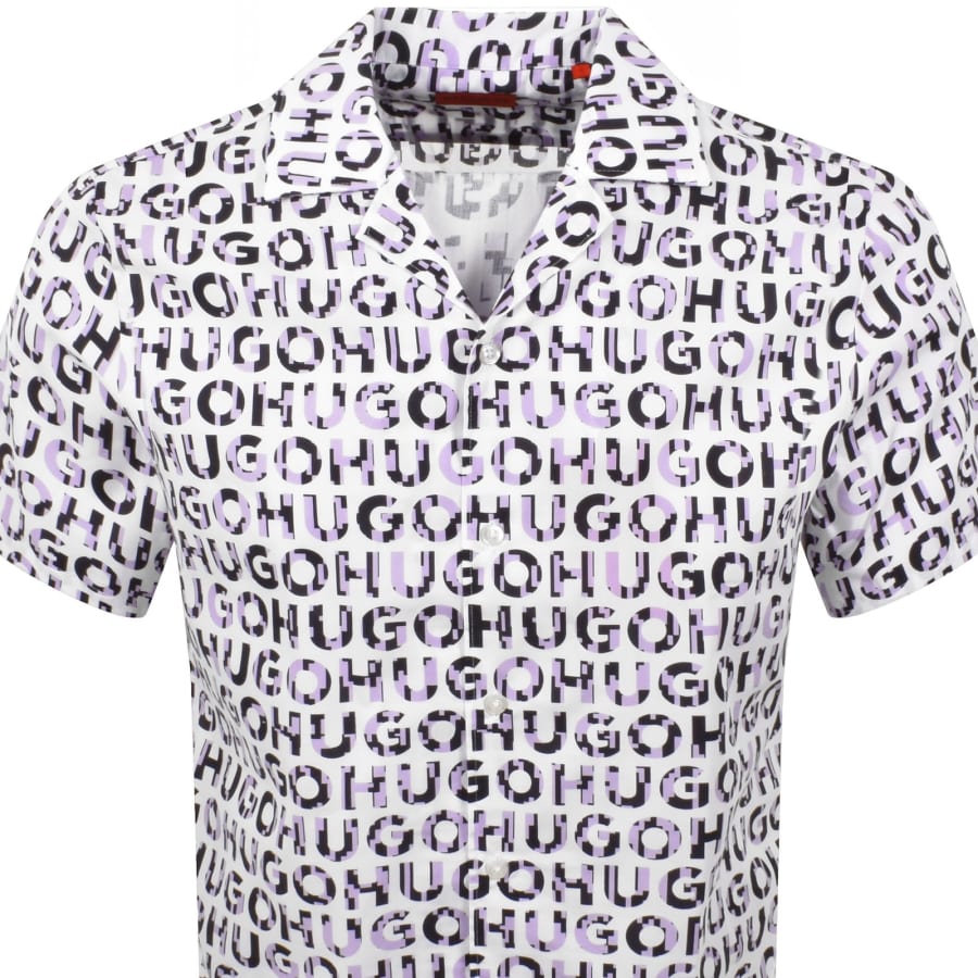 Image number 2 for HUGO Ellino Straight Fit Shirt Purple