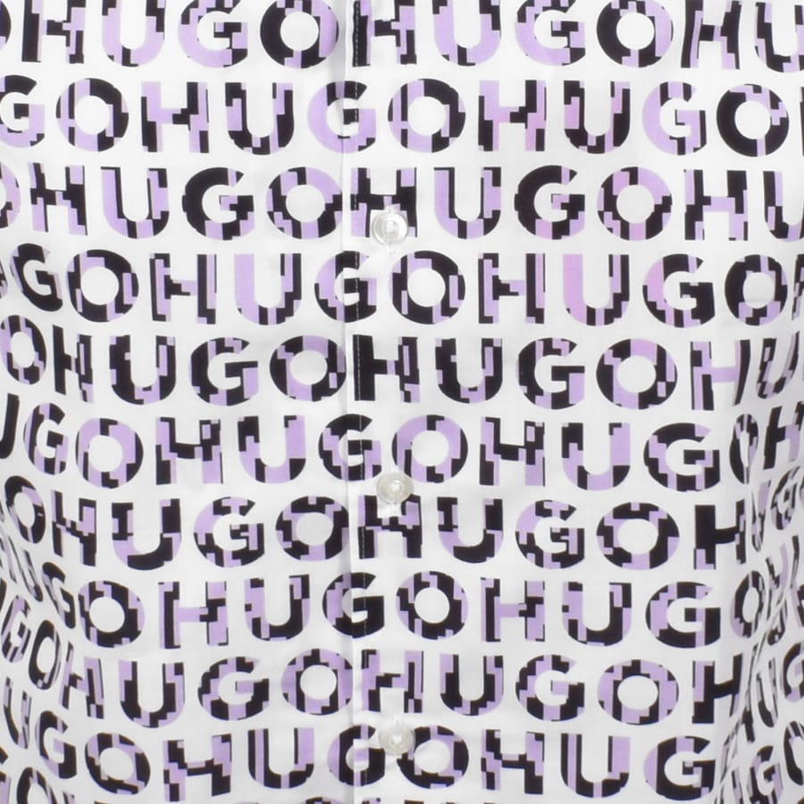 Image number 3 for HUGO Ellino Straight Fit Shirt Purple