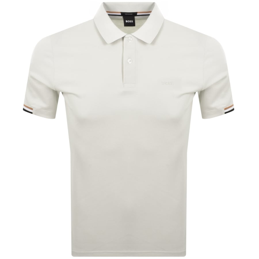 Image number 1 for BOSS Parlay 147 Mercerised Polo Open White