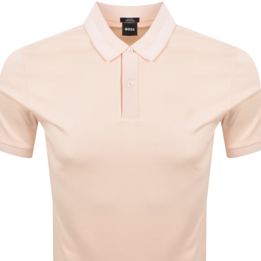 Image number 2 for BOSS H Phillipson Slim Fit Polo Pastel Orange