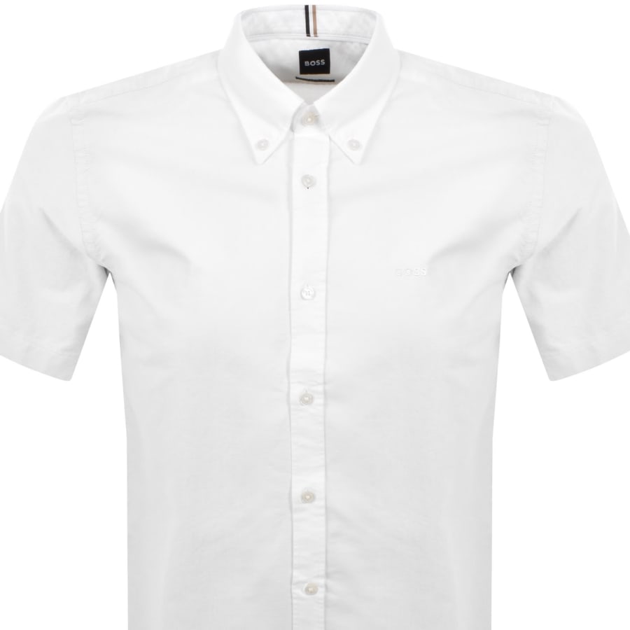 Image number 2 for BOSS Short Sleeve Liam Shirt White