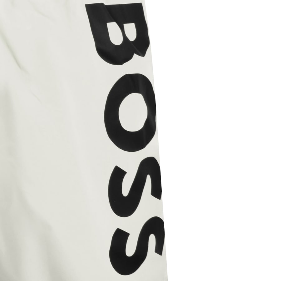 Image number 3 for BOSS Octopus Swim Shorts Open White