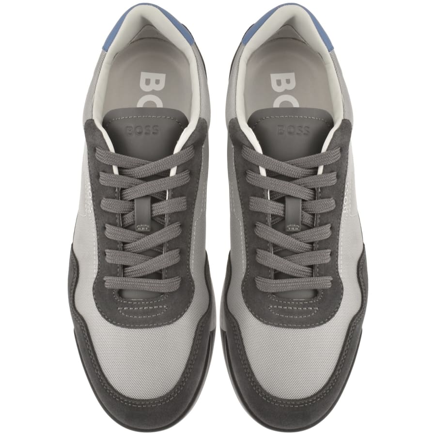 Image number 3 for BOSS Titanium Trainers Medium Grey