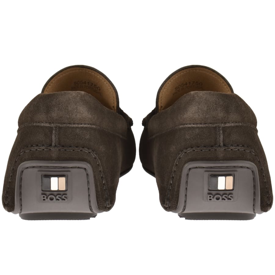 Image number 2 for BOSS Noel Moccasin Shoes Dark Brown