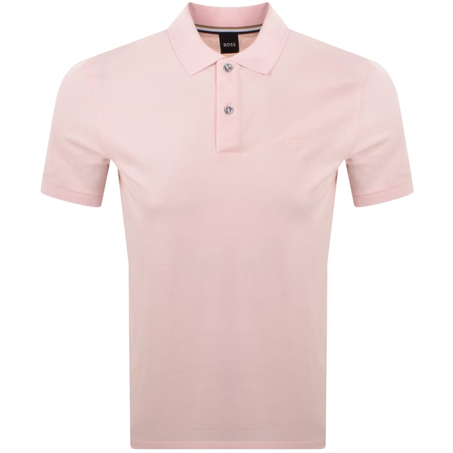 Image number 1 for BOSS Pallas Polo T Shirt Pink