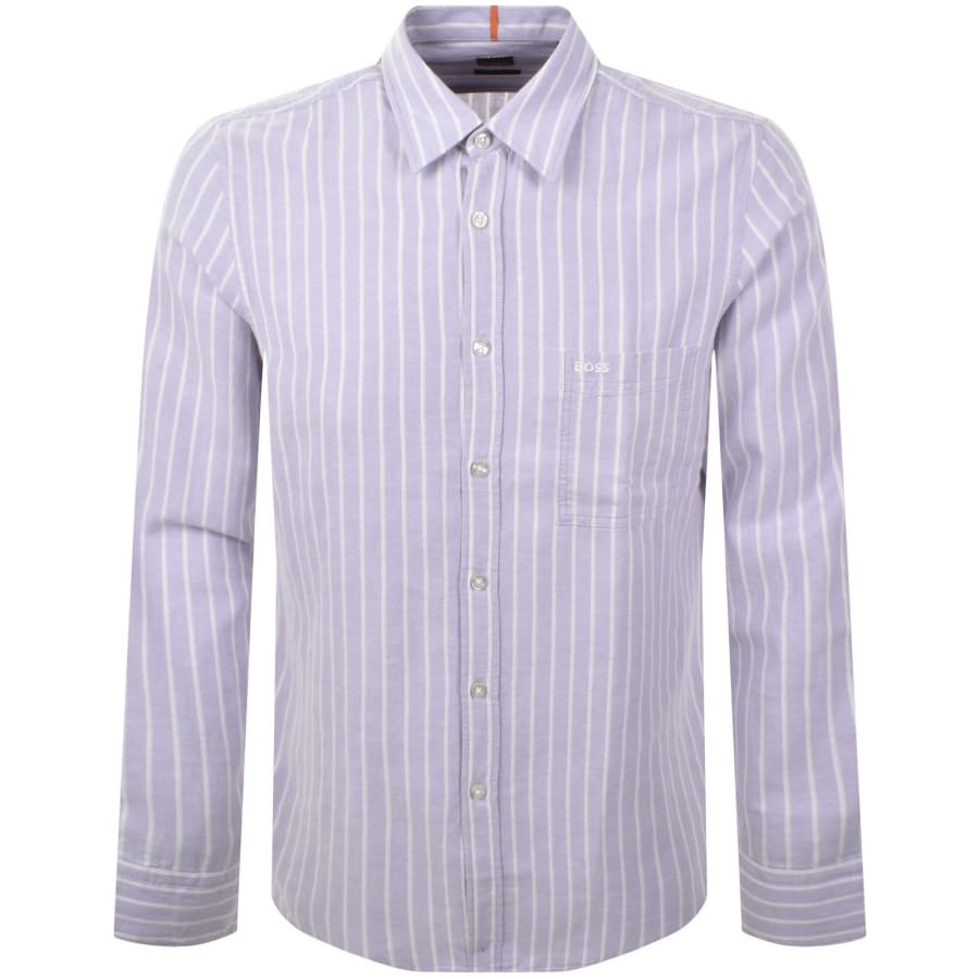 Image number 1 for BOSS Relegant 6 Long Sleeved Shirt Purple