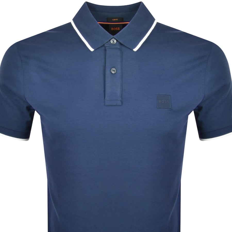 Image number 2 for BOSS Passertip Polo T Shirt Blue