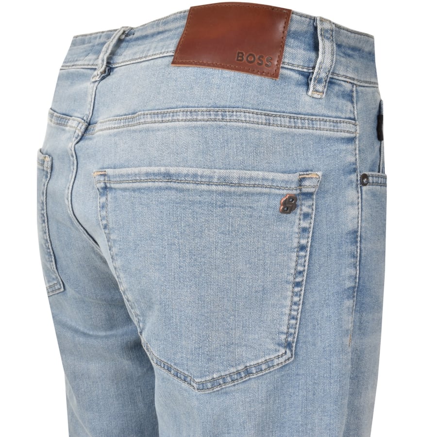 Image number 4 for BOSS Re Maine Regular Fit Light Wash Jeans Blue