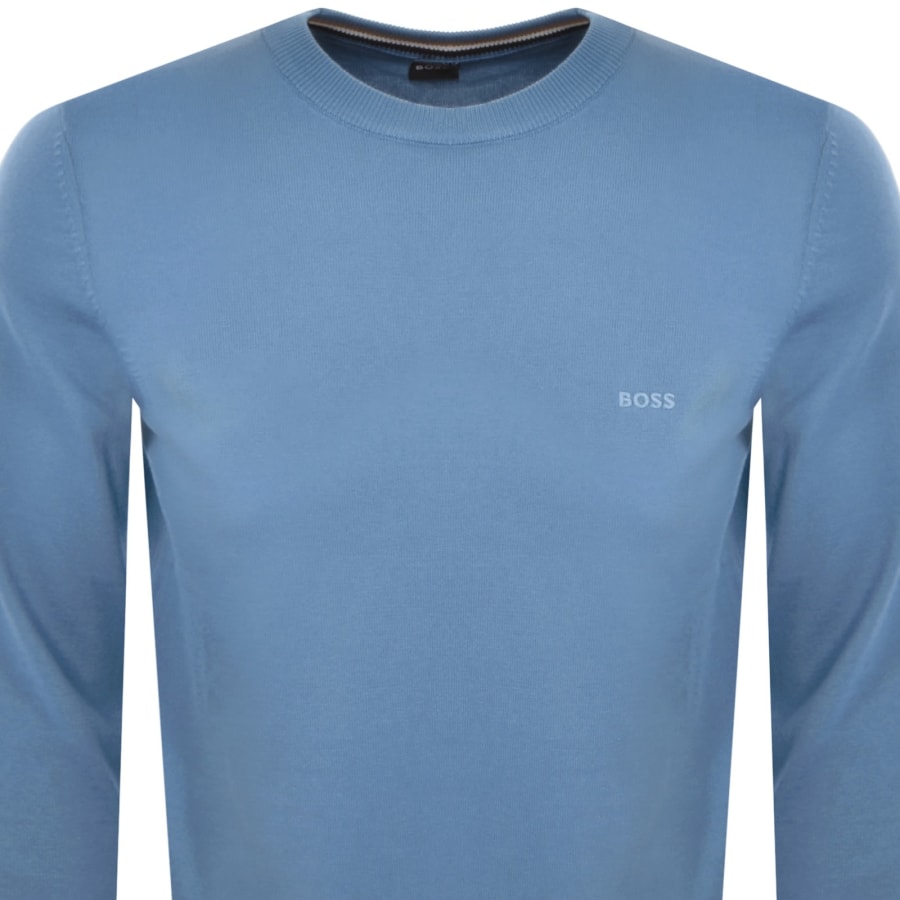 Image number 2 for BOSS Pacas L Knit Jumper Blue